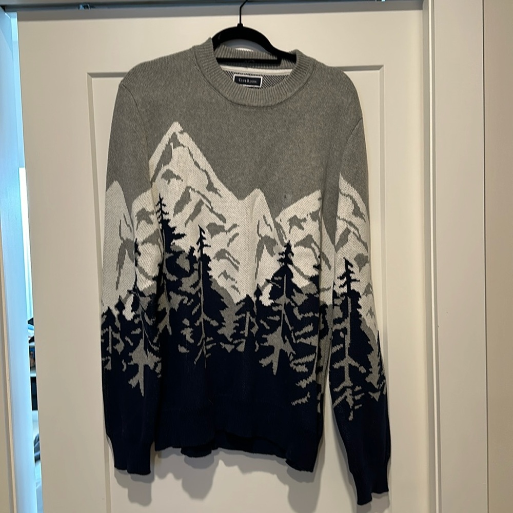 Men’s club room large winter sweater NWT